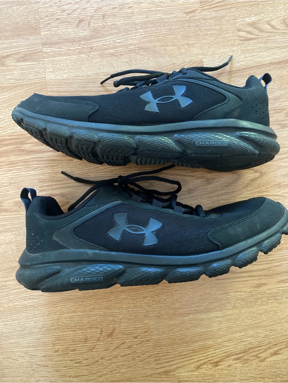 Under Armour Black Charged Cushioning Runners Sneakers